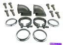 Turbo Charger 3インチVBANDキャストエルボアダプターキットフランジvバンドクランプw/ bolts t4 t3フランジ 3 Inch Vban...