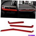 Dashboard Cover コルベットC8 Z51 2020-2022用のレッドカーボンファイバーインテリアコンソールダッシュボードカバー Red Carbon Fiber Interior Console Dashboard Cover For Corvette C8 Z51 2020-2022