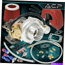 Turbo Charger T3ターボチャージャー +エアフィルター +ヒートシールド +オイルドレインキット +ブーストコントロールレッド T3 Turbocharger + Air Filter + Heat Shield + Oil Drain Kit + Boost Control Red