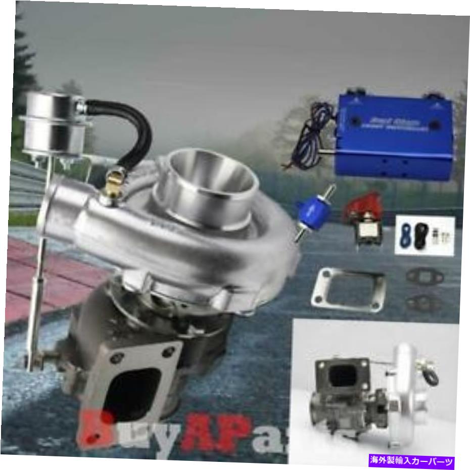 Turbo Charger T04E T3/T4 .63AR Vバンドターボ/ターボチャージ +デュアルステージブーストコントローラーブルー T04E T3/T4 .63AR V-band Turbo/Turbocharger + Dual Stage Boost Controller Blue