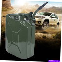 Fuel Gas Tank 5ガロン20Lガス缶スチールジェリーガソリンコンテナタンク緊急バックアップグリーン 5 Gallon 20L Gas Can Steel Jerry Gasoline Container Tank Emergency Backup Green