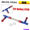Carburetor Holley 4150 AN8 8ANデュアルフィード燃料ラインキット炭水化物継手編組キャブレター用 For Holley 4150 AN...