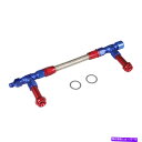 Carburetor デュアルフィード炭水化物燃料ラインキットホリー4150キャブレターブルーレッド陽極酸化編組an8 Dual Feed Carb Fuel ...