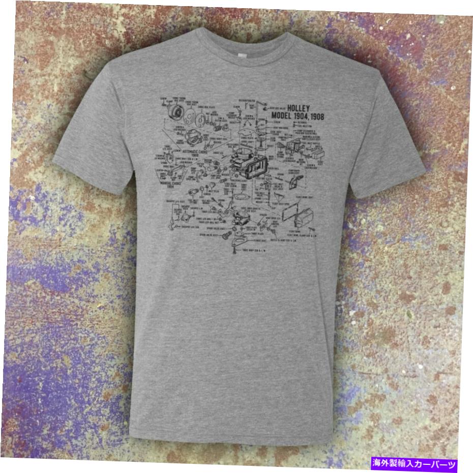 Carburetor クール - ホリー1904/1908キャブレターパーツ図 - Tシャツ - 送料無料 Cool - Holley 1904/1908 Carburetor Parts Diagram - T-Shirt - Free Shipping