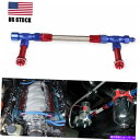 Carburetor Redblue編組and8デュアルフィード炭水化物燃料ラインキットホリー4150キャブレター RedBlue Braided AN8 Du...