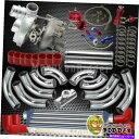 Turbo Charger ユニバーサルT3/T4 12PC Chrome Piping Red Coupler 400+HP V-Band Turbo Upgrade Kit Universal T3/T4 12PC Chrome Piping Red Coupler 400+HP V-Band Turbo Upgrade Kit