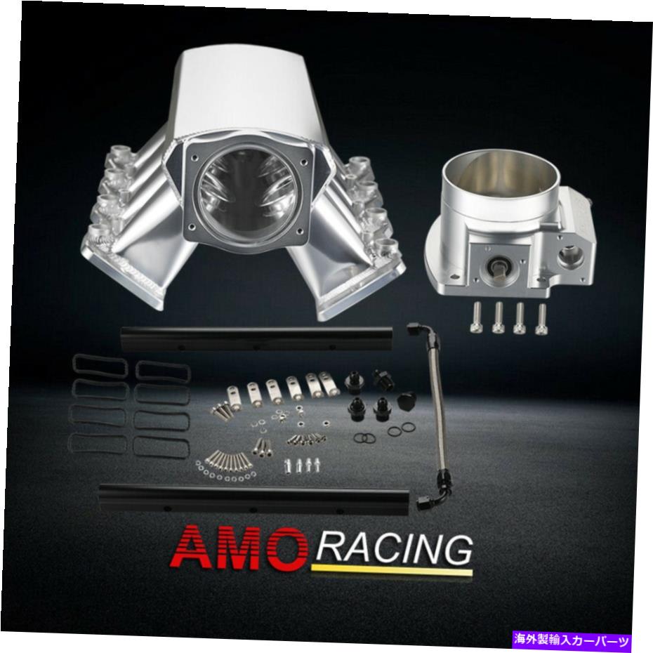 Intake Manifold С92mm LS1 LS2 LS6۵ޥ˥ۡɡǳ졼92mmåȥܥǥ Silver 92mm LS1 LS2 LS6 High Intake Manifold &Fuel Rail &92mm Throttle Body