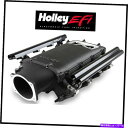 Intake Manifold Holley EFI 300-625BK LO-RAM INTAKE MANIFOLD W/RAILSデュアルインジェクターGM...