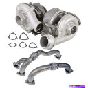 Turbo Charger Ford 6.4Lパワーストロークディーゼルコンパウンドターボターボチャージャー付きパイプキットCSW For Ford 6.4L PowerStroke Diesel Compound Turbo Turbocharger w/ Up Pipes Kit CSW(2)