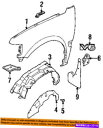 Fender Liner Honda OEM 98-02パスポートフェンダーライナー左8972404620 HONDA OEM 98-02 Passport-Fender Liner Left 8972404620