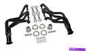 exhaust manifold フローチック11100fltロングチューブヘッダースモールブロックシボレー265-400ブラックスチール Flow Tech 11100FLT Long Tube Header for Small Block Chevy 265-400 Black Steel