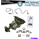 exhaust manifold 01-03ホンダシビック1.7用排気マニホールド触媒コンバーター酸素センサーキット Exhaust Manifold Cata...