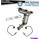exhaust manifold ドッジクライスラーVW用のO2センサーを備えたフロントエキゾーストマニホールド触媒コンバーター Front Exhaust M...
