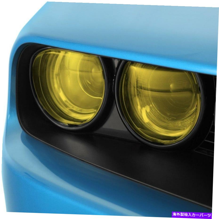 Headlight Covers Dodge Challenger 2015-2022 GTS GT0165Y透明な黄色のヘッドライトカバー用 For Dodge Challenger 2015-2022 GTS GT0165Y Transparent Yellow Headlight Covers