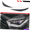 Headlight Covers 2014-2022インフィニティQ50フォードカーボンファイバーヘッドライトアイリッドカバー眉毛 FOR 2014-2022 ...