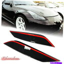Headlight Covers 日産350Z Z33クーペ2DRヘッドライトカバー眉毛まぶたのブラック +赤いライン Black + RED Line For Nissan 350Z Z33 Coupe 2DR Headlight Cover Eyebrown Eyelids
