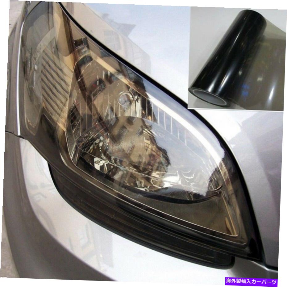 Headlight Covers 黒い色合いの煙グロスビニールフィルムヘッドライトテールライトラップカバー16 x 60 Black Tint Light Smoke Gloss Vinyl Film Headlight Taillight Wrap Cover 16 x 60