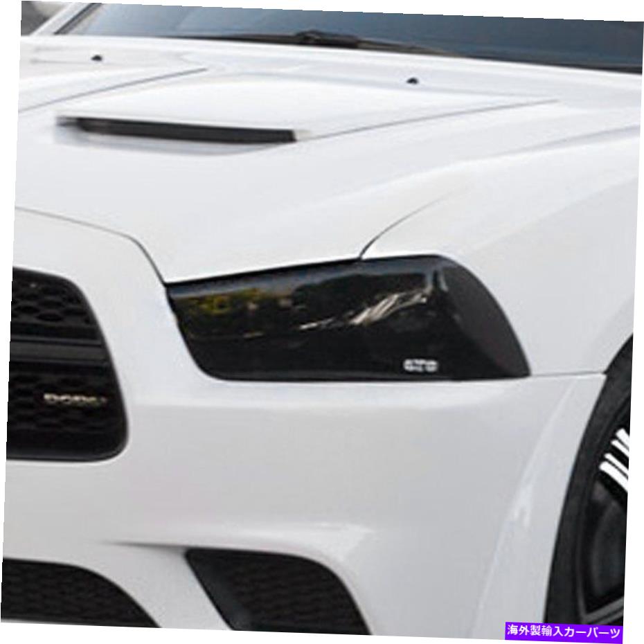 スモークヘッド 18 Headlight Covers Dodge Charger 2011-2014 GTS GT0177Sスモークヘッドライトカバーの場合 F