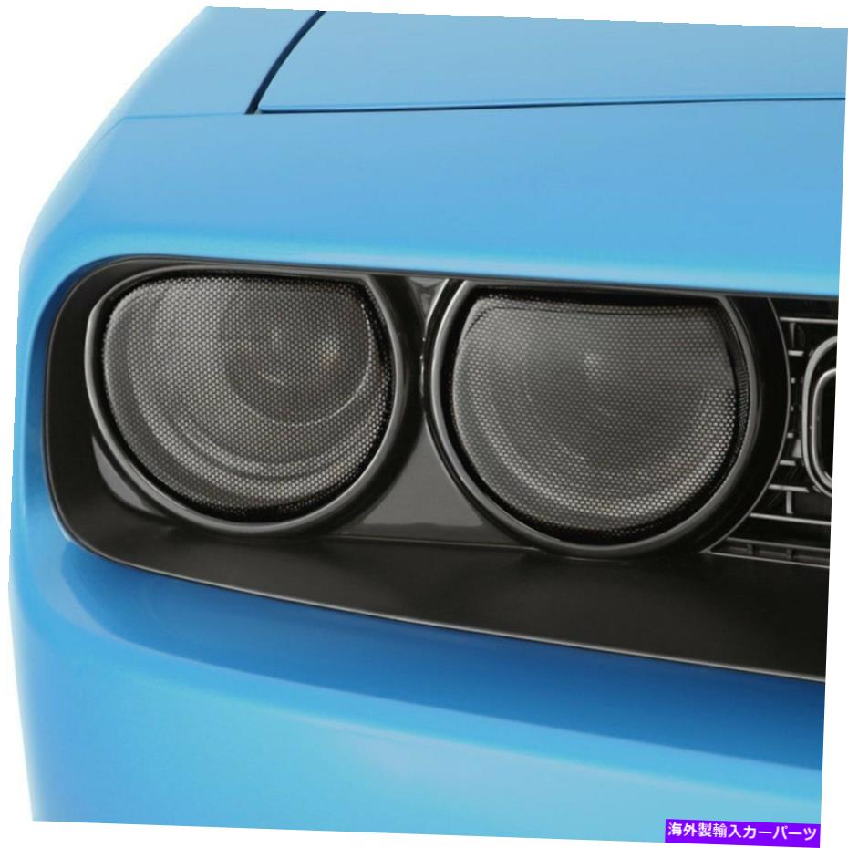 Headlight Covers Dodge Challenger 2015-2022 GTS GT0165Xカーボンファイバールックヘッドライトカバー用 For Dodge Challenger 2015-2022 GTS GT0165X Carbon Fiber Look Headlight Covers