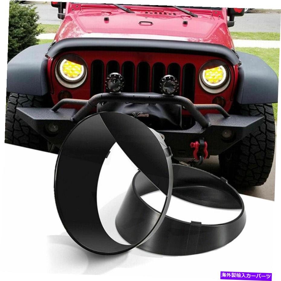 Headlight Covers ジープラングラーJKヘッドライトカバーベゼル - アンチバードマッドアイズ2007-2017 For Jeep Wrangler JK Headlight Cover Bezels - Angry Bird Mad Eyes 2007-2017