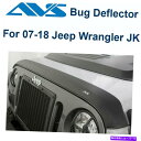 バグシールド AVS Aeroskin Matteブラックフード/バグプロテクター07-18ジープラングラーJK -377060 AVS Aeroskin Matte Black Hood/Bug Protector For 07-18 Jeep Wrangler JK - 377060(2)