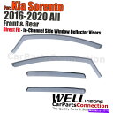 バグシールド Wellvisors In-Channel Window Visors Deflectors 4PCS for Kia Sorento 2016-2020 Wellvisors In-Channel Window Visors Deflectors 4Pcs For Kia Sorento 2016-2020(2)