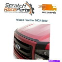 バグシールド AVS 377032マットブラックフラッシュマウントフードプロテクターは日産フロンティア2005-2020に適合します AVS 377032 Matte Black Flush Mount Hood Protector Fits Nissan Frontier 2005-2020