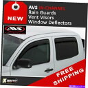 バグシールド 04-12シボレーコロラドクルーキャブAV 04-12 Chevy Colorado Crew Cab AVS IN-CHANNEL Rain Guards Visors Window Deflector(2)