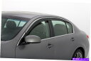 バグシールド AVS 01-06はLEXUS LS430 VENTVISORロープロファイルディフレクター4PCに適合します - 煙w/クロム AVS 01-06 fits Lexus LS430 Ventvisor Low Profile Deflectors 4pc - Smoke w/Chrome