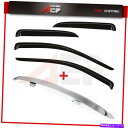 バグシールド 10-18 RAM 2500 3500拡張キャブクロム用のコンボ4-PC Ventvisor&Bug Shield Combo 4-Pc Vent...