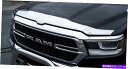 バグシールド 2019年のAVS RAM 1500 Aeroskinのロープロファイルアクリルフードシールド - クロム AVS for 2019 Dodge for RAM 1500 Aeroskin Low Profile Acrylic Hood Shield - Chrom