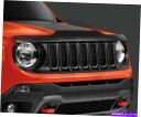 バグシールド 15-19ジープレネゲードバグシールドフロントエアデフレクターティントスモークモーパル 15-19 Jeep Renegade Bug Shield Front Air Deflector Tinted Smoke Mopar New(2)