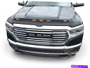 バグシールド ラムのためのAVS 2019 for RAM 1500エアロスキンロープロファイルフードシールド付き AVS 2019 for for Dodge for Ram 1500 Aeroskin Low Profile Hood Shield w/ Light...