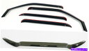 バグシールド バグシールド&チャネルインチーン風向 Bug Shield & In-Channel Wind Deflectors 2004-2012 GMC Canyon Crew Cab(2)