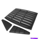 バグシールド 05-14フォードマスタングクーペマットブラックリア+クォーターサイドウィンドウルーバーカバー FOR 05-14 FORD MUSTANG COUPE MATTE BLACK REAR+QUARTER SIDE WINDOW LOUVER COVER(2)