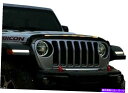 バグシールド 2018-2019のAVSジープラングラー(JL)エアロスキンロープロファイルフードシールドW/ライト AVS for 2018-2019 Jeep Wrangler (JL) Aeroskin Low Profile Hood Shield w/ Lights