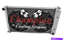 Radiator 1973-1980 GMC C15-C25 Cシリーズミョウバン4列ラジエーターとCAファンコンボ 1973-1980 GMC C15-C25...
