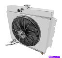 Radiator 1966-1969ダッジ充電器すべてのアルミニウム3列3列のチャンピオンラジエーターファンシュラウドコンボ 1966-1969 Dodge C...
