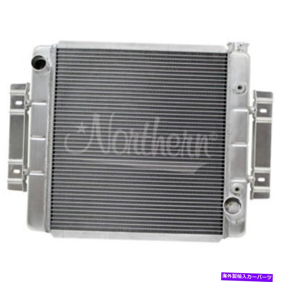 Radiator ノーザン205150アルミニウムラジエーターWトランスクーラー60S 70S GMユニバーサル＆ブラケット Northern 205150 Aluminum Radiator w Trans Cooler 60s 70s GM Universal & Brackets