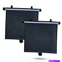 サンシェード (2パック)車側の窓の日陰|格納式カーローラーサンシェード15 "x17" (2 Pack) Car Side Window Sun Shade | Retractable Car Roller Sunshade 15"x17"