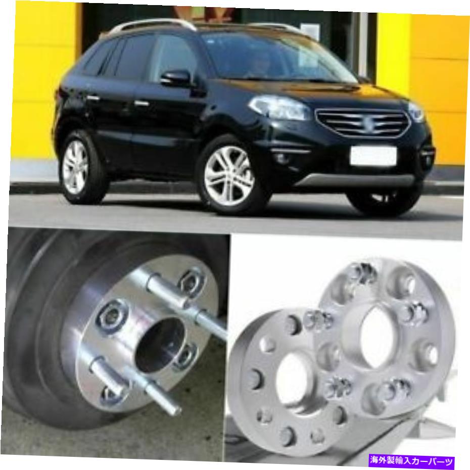 スペーサー 4PCS 5x114.3 66.1CB 25mm厚さのハブセクタリックホイールスペーサールノーのためのアダプター 4pcs 5X114.3 66.1CB 25mm Thick Hubcenteric Wheel Spacer Adapters For Renault