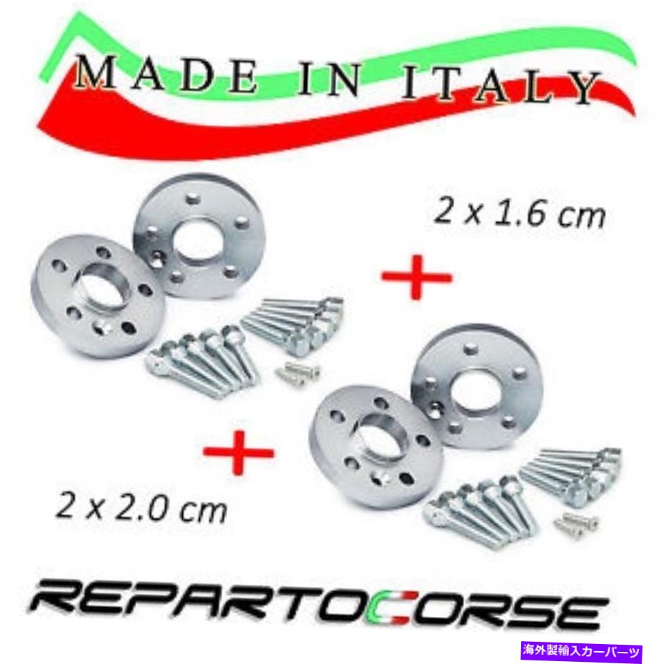 ڡ å4ڡ16 mm + 20 mmޡȥեȥեȡκƵ - ꥢ Set 4 Spacers 16 MM + 20 MM repartocorse For smart Car Fortwo - Made IN Italy