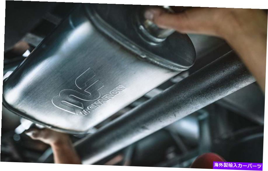 マフラー 排気マフラー-XL 2.25x2.25in。サテン仕上げ楕円形13215は87-95ジープラングラーに適合します Exhaust Muffler-XL 2.25x2.25in. Satin Finish Oval 13215 fits 87-95 Jeep Wrangler