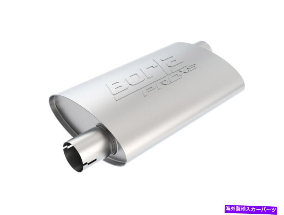 マフラー Borla Universal Pro-XS Oval 2.25inインレット /アウトレットオフセットNotched Muffler Bor..
