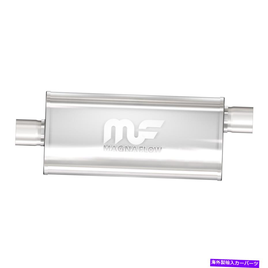 マフラー Magnaflow 12254 High-Flow Performance Muffler 5x8x18 Oval 2 "オフセット/センター Magnaf..