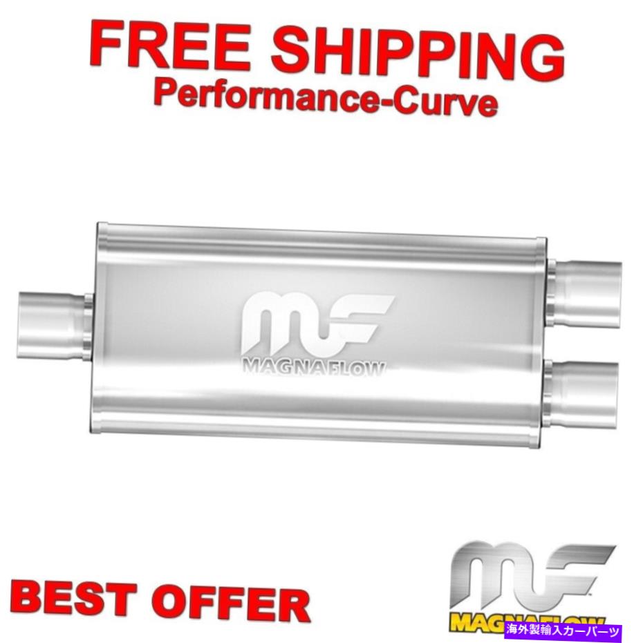 マフラー 3 / 2.5 "-5x8楕円形14"ボディマグナフロー排気マフラーステンレス鋼12198 3 / 2.5" -5x8 Ova..