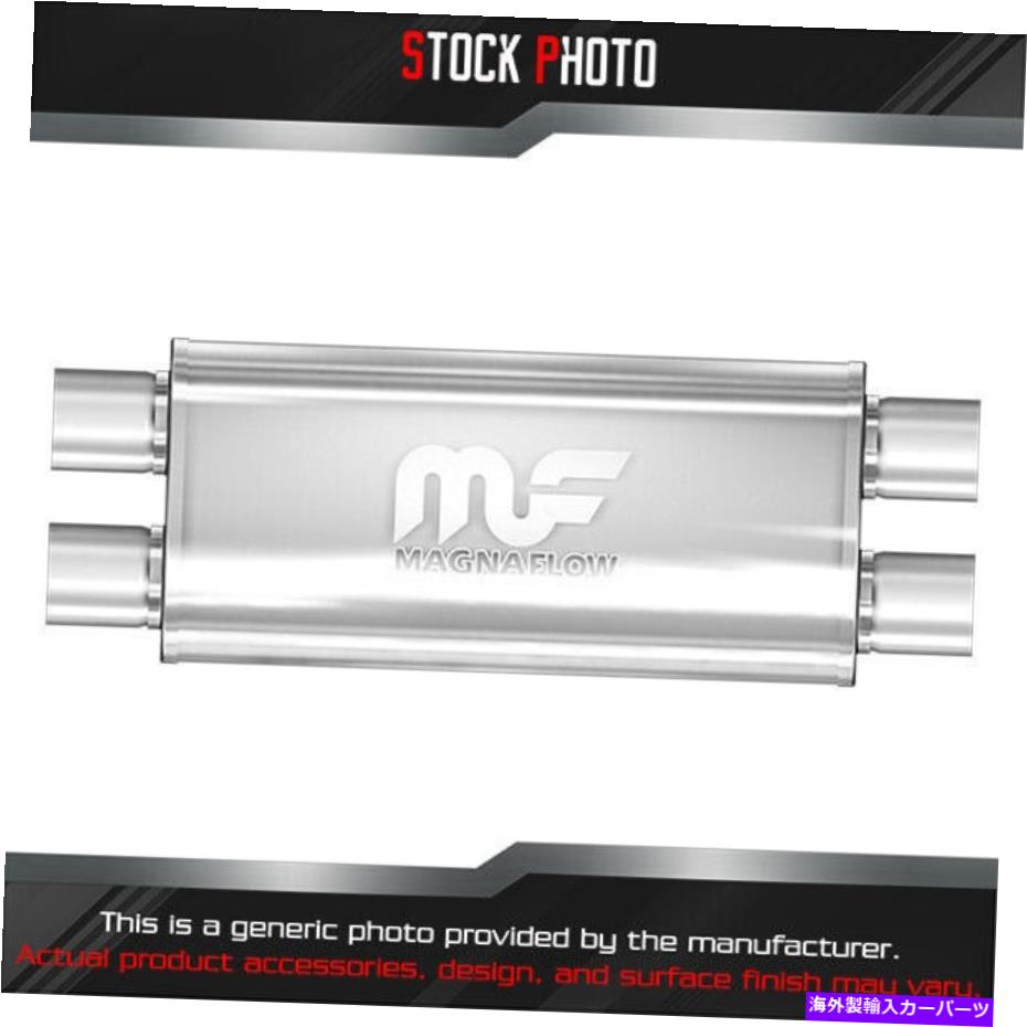 マフラー Magnaflowステンレス鋼卵形双方向サテン排気マフラー（2.5 "デュアルID、 MagnaFlow Stainles..