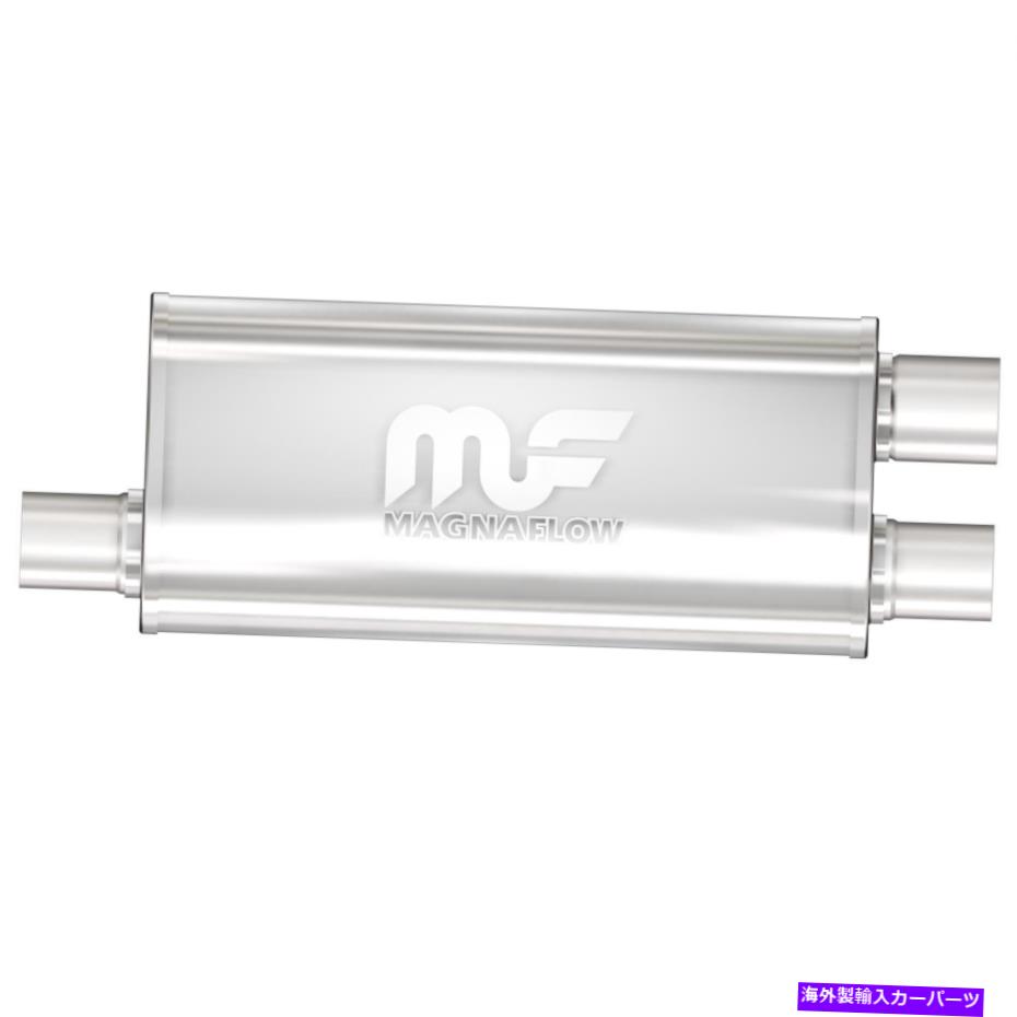 マフラー Magnaflow 12266 5x8インチ楕円形のオフセット/デュアルステンレスマフラー MagnaFlow 12266 ..