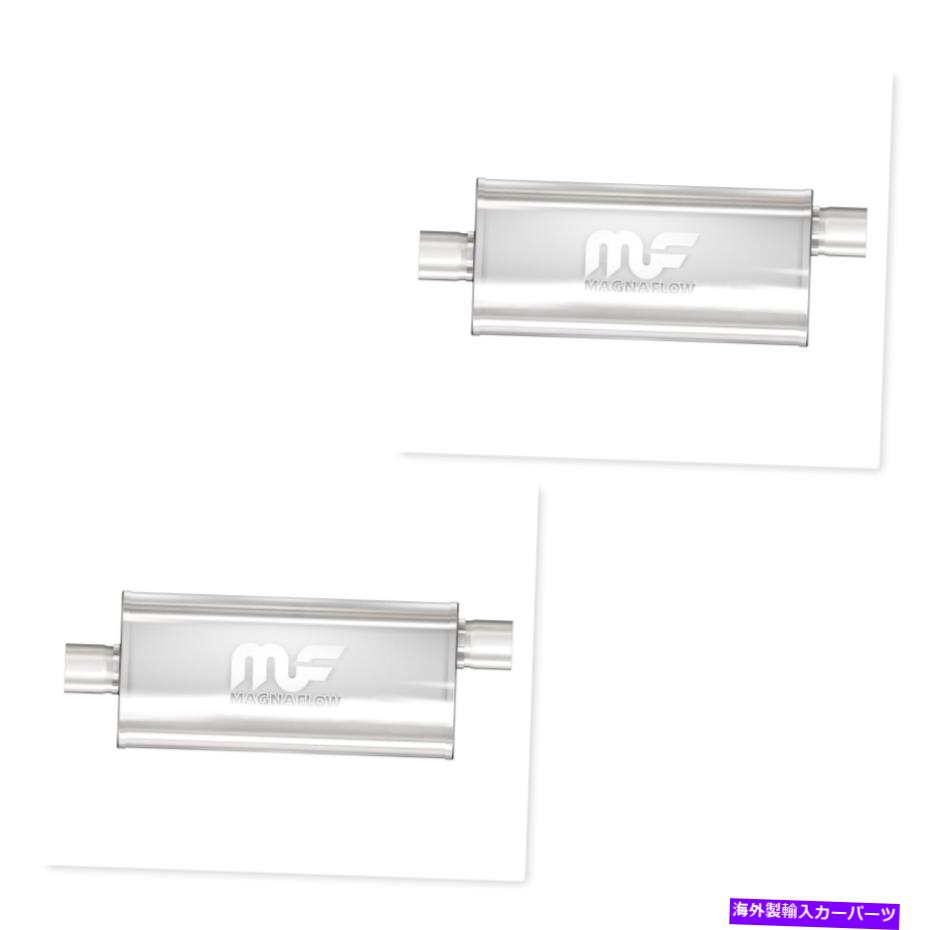マフラー Magnaflow 12225 5 "x 8"楕円形のセンター/マフラーを通してまっすぐにオフセット-2のセット ..
