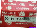 Brake Drum Qualitee D91600リアブレーキドラムセットグランドキャラバンボイジャー Qualitee D91600 Rear Brake ...